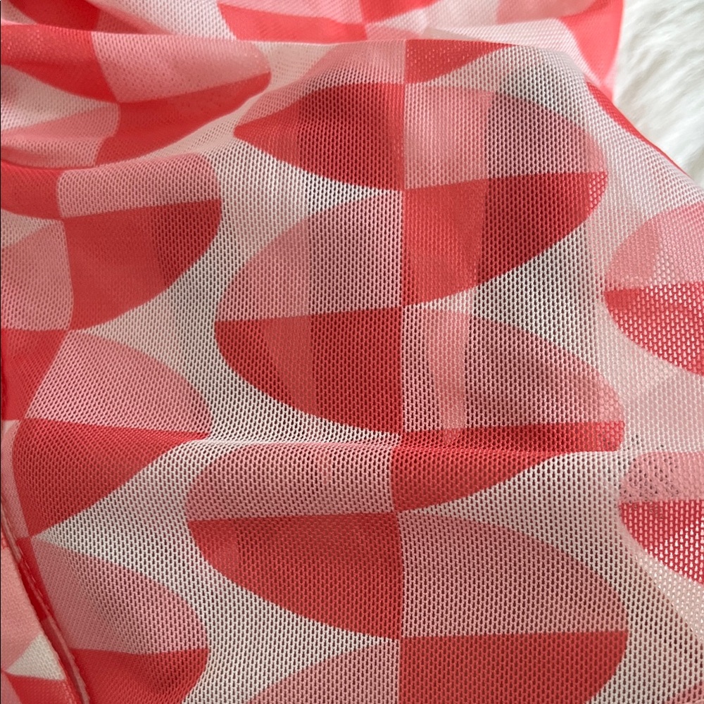 Pink Geometric Button-Up Top - Picture 6 of 8